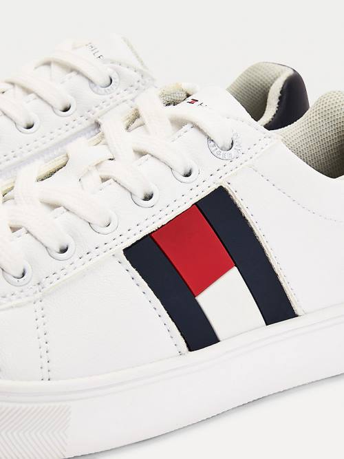 Tommy Hilfiger Low-Top Flag Fantje Superge Bela | TH938WLJ