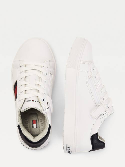 Tommy Hilfiger Low-Top Flag Fantje Superge Bela | TH938WLJ