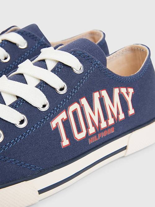 Tommy Hilfiger Low-Top Lace-Up Varsity Dekleta Superge Modra | TH834CUG