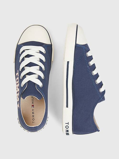 Tommy Hilfiger Low-Top Lace-Up Varsity Dekleta Superge Modra | TH834CUG