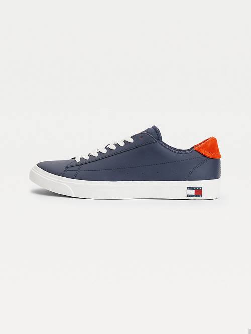 Tommy Hilfiger Low-Top Vulcanised Moški Superge Modra | TH164WSN