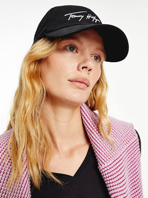 Tommy Hilfiger Lux Studded Organic Cotton Cap Ženske Kapa Črna | TH719KJX