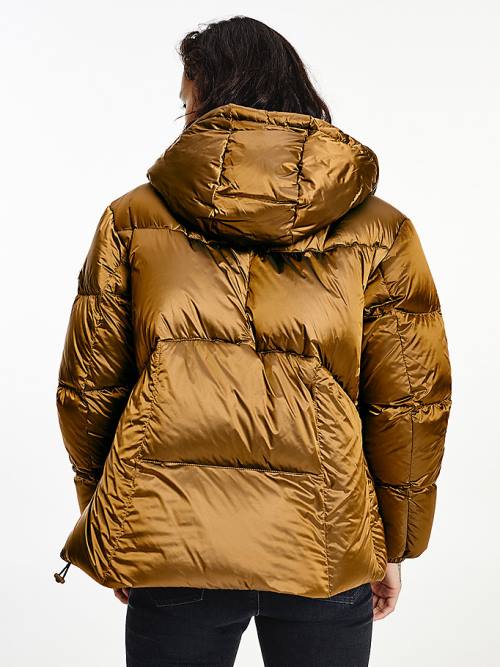 Tommy Hilfiger Metallic Down Puffer Ženske Jakne Rjav | TH384EMX