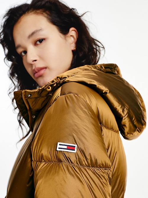 Tommy Hilfiger Metallic Down Puffer Ženske Jakne Rjav | TH384EMX