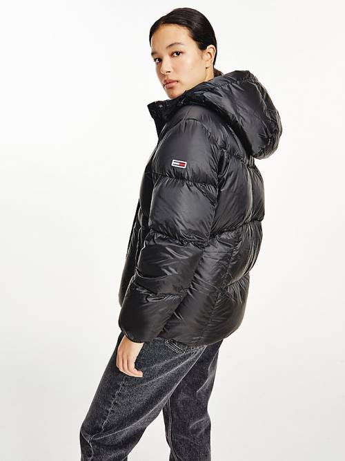 Tommy Hilfiger Metallic Down Puffer Ženske Jakne Črna | TH476FAL