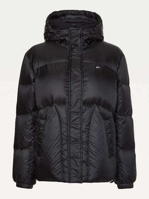 Tommy Hilfiger Metallic Down Puffer Ženske Jakne Črna | TH476FAL