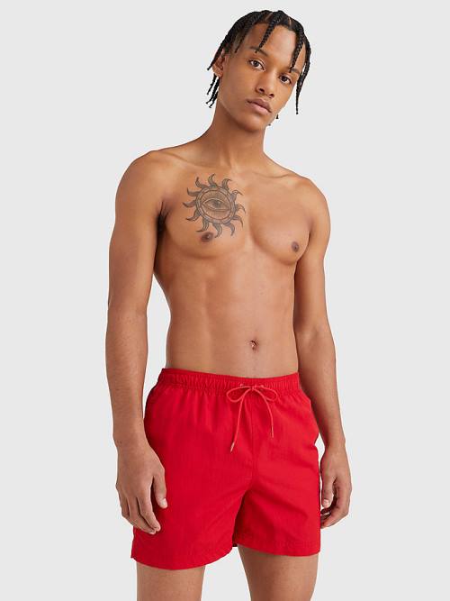 Tommy Hilfiger Mid Length Drawstring Shorts Moški Kopalke Rdeča | TH635GIO