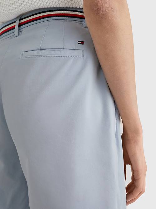 Tommy Hilfiger Mid Rise Chino Ženske Kratke Hlače Modra | TH047RSD