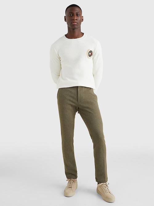 Tommy Hilfiger Modern Bleecker Pique Jersey Slim Chinos Moški Hlače Kaki | TH396AYU