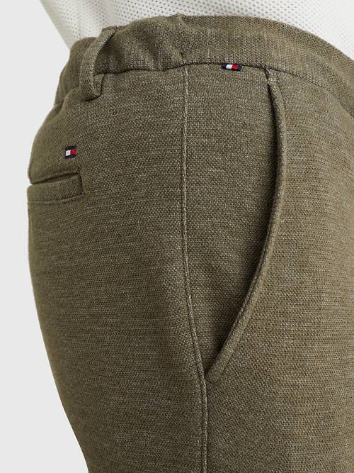 Tommy Hilfiger Modern Bleecker Pique Jersey Slim Chinos Moški Hlače Kaki | TH396AYU