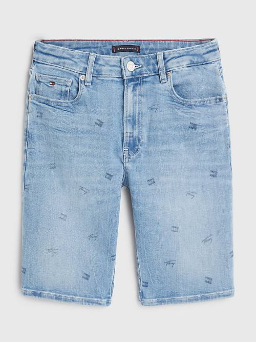 Tommy Hilfiger Modern Straight Power Stretch Denim Shorts Fantje Hlače Denim | TH730IMB