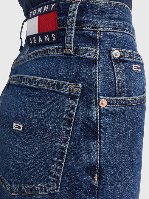 Tommy Hilfiger Mom Ultra High Rise Tapered Faded Ženske Kavbojke Denim | TH142FLE