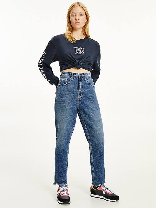 Tommy Hilfiger Mom Ultra High Rise Tapered Hemp Ženske Kavbojke Denim | TH589PGF