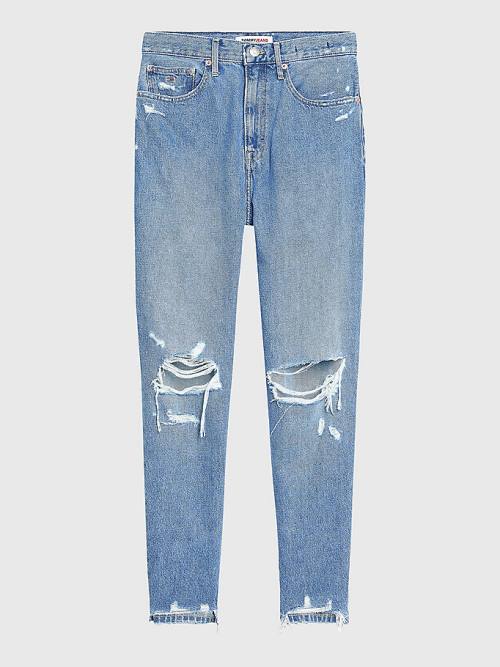 Tommy Hilfiger Mom Ultra High Rise Tapered Hemp Ženske Kavbojke Denim | TH609JNK