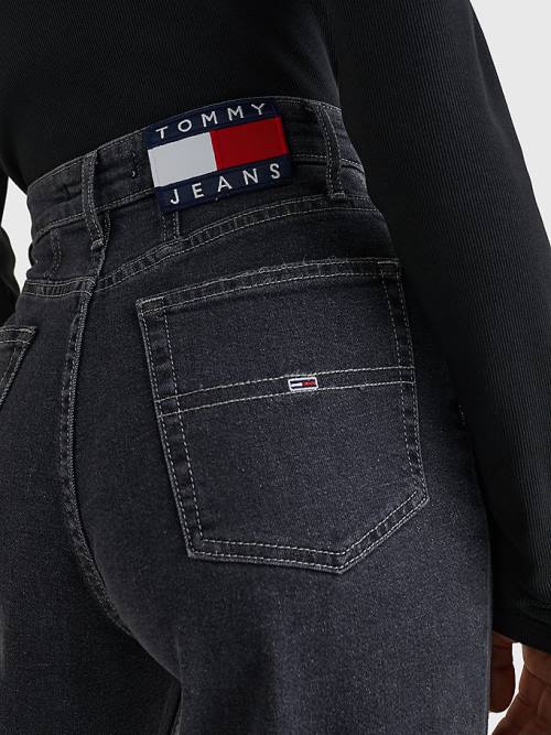 Tommy Hilfiger Mom Ultra High Rise Tapered Black Ženske Kavbojke Denim | TH831JUN