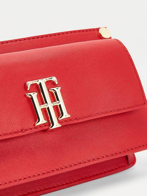 Tommy Hilfiger Monogram Lock Small Crossover Ženske Torbice Rdeča | TH571DMY