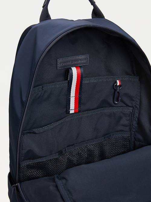 Tommy Hilfiger Monogram Print Backpack Moški Torbice Modra | TH913UMP