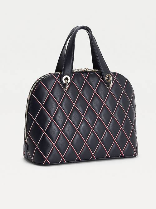 Tommy Hilfiger Monogram Quilted Crossover Ženske Torbice Modra | TH218NJD