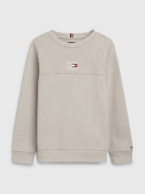 Tommy Hilfiger Natural Earth Dye Fantje Pulover Siva | TH290FRK