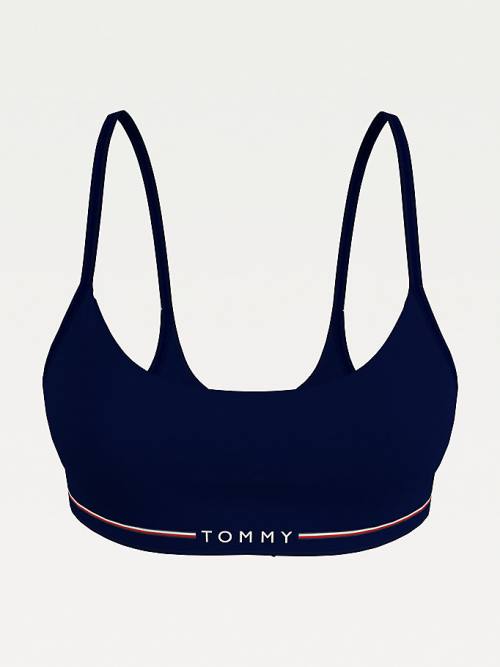 Tommy Hilfiger Non-Wired Seamless Push-Up Bralette Ženske Spodnje Perilo Modra | TH708HMY