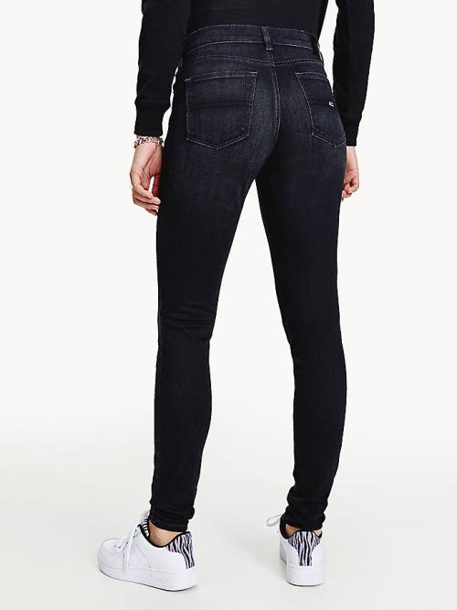 Tommy Hilfiger Nora Mid Rise Skinny Black Ženske Kavbojke Denim | TH326CGN