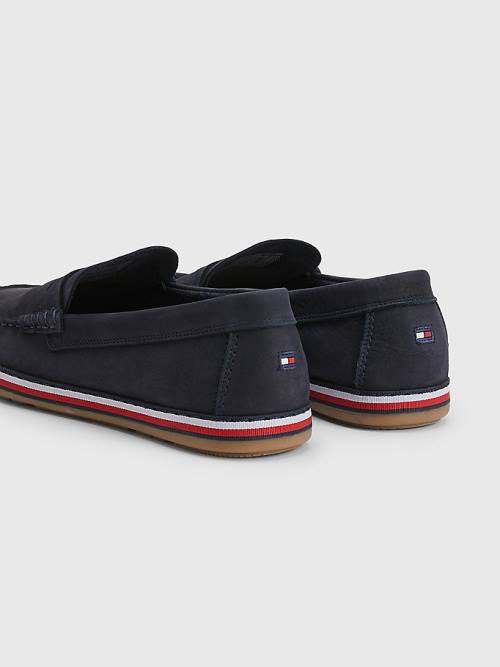 Tommy Hilfiger Nubuck Moccasins Moški Casual Čevlji Modra | TH147PKL