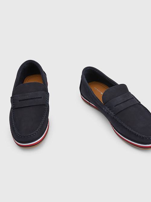 Tommy Hilfiger Nubuck Moccasins Moški Casual Čevlji Modra | TH147PKL