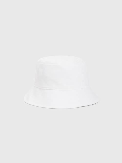 Tommy Hilfiger Organic Cotton Bucket Moški Kapa Bela | TH619OQI