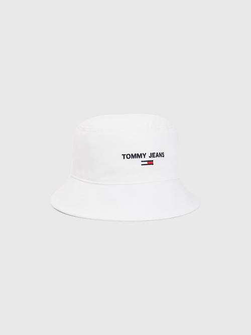 Tommy Hilfiger Organic Cotton Bucket Moški Kapa Bela | TH619OQI