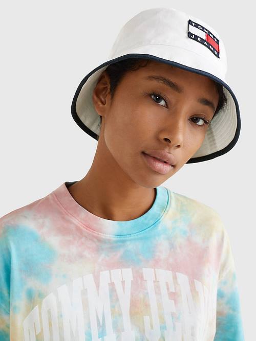 Tommy Hilfiger Organic Cotton Bucket Ženske Kapa Bela | TH243PWI