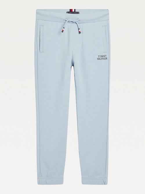 Tommy Hilfiger Organic Cotton Cuffed Joggers Fantje Hlače Modra | TH270SOG