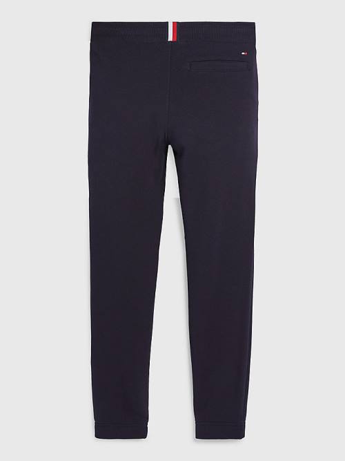 Tommy Hilfiger Organic Cotton Cuffed Joggers Fantje Hlače Modra | TH293QYJ