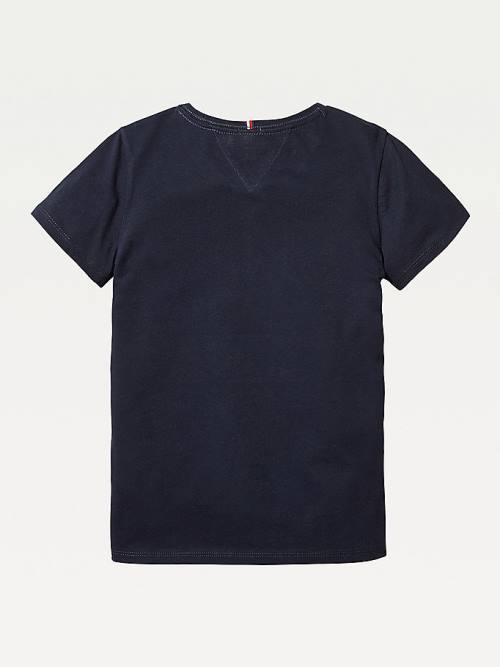 Tommy Hilfiger Organic Cotton Dekleta Majice Modra | TH723HOS