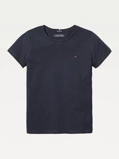 Tommy Hilfiger Organic Cotton Dekleta Majice Modra | TH723HOS