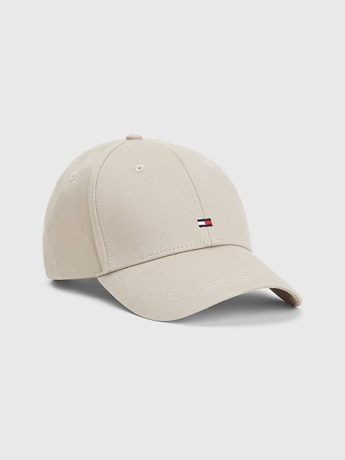 Tommy Hilfiger Organic Cotton Flag Embroidery Cap Moški Kapa Bež | TH073WRU