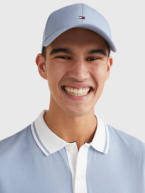 Tommy Hilfiger Organic Cotton Flag Embroidery Cap Moški Kapa Modra | TH407DUP