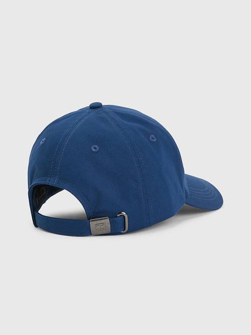 Tommy Hilfiger Organic Cotton Flag Embroidery Cap Moški Kapa Modra | TH894YGN