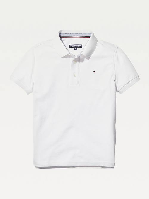 Tommy Hilfiger Organic Cotton Polo Shirt Dekleta Majice Bela | TH692BLE