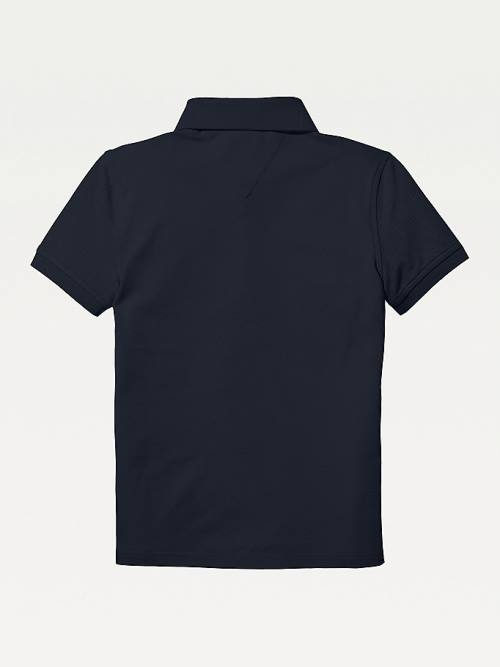 Tommy Hilfiger Organic Cotton Polo Shirt Dekleta Majice Modra | TH954ZUB