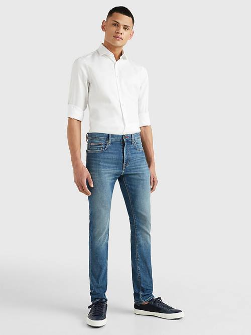 Tommy Hilfiger Organic Cotton Twill Slim Fit Moški Srajce Bela | TH935DVM