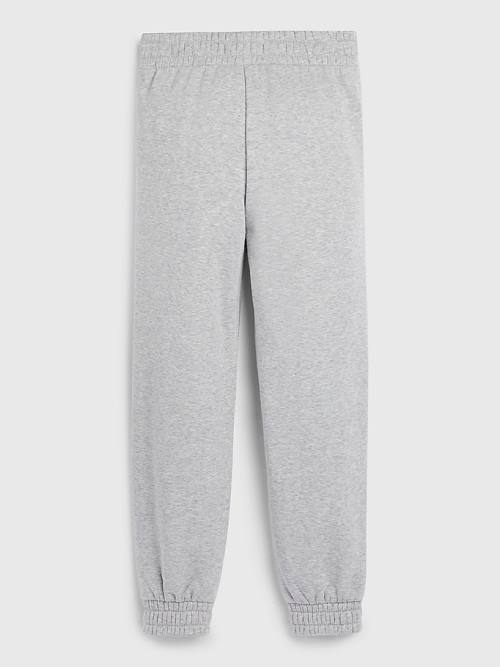 Tommy Hilfiger Organic Cotton Varsity Joggers Dekleta Hlače Siva | TH817LWC