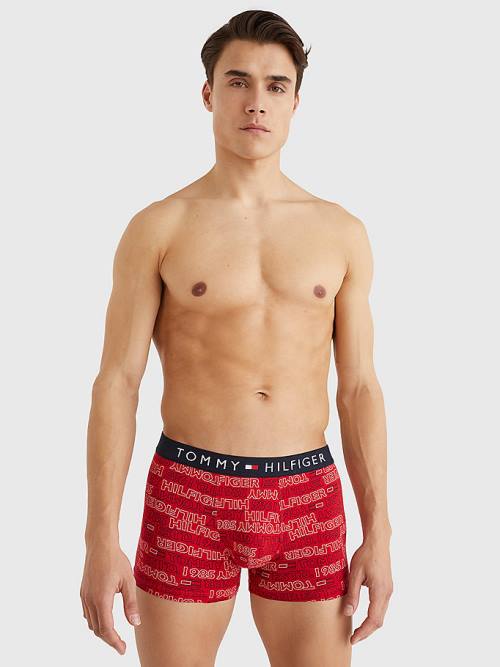 Tommy Hilfiger Original All-Over Print Trunks Moški Spodnje Perilo Bež | TH158FMA