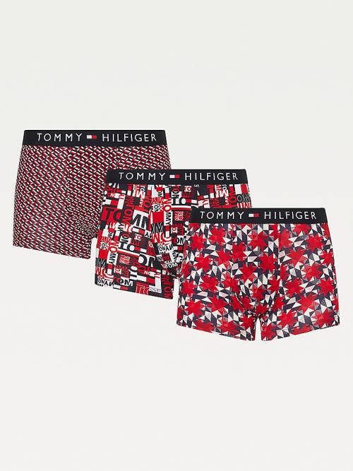 Tommy Hilfiger Original All-Over Print Trunks Moški Spodnje Perilo Bež | TH721JZH