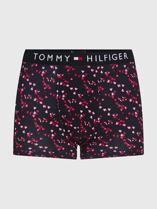 Tommy Hilfiger Original All-Over Print Trunks Moški Spodnje Perilo Modra | TH871WZJ