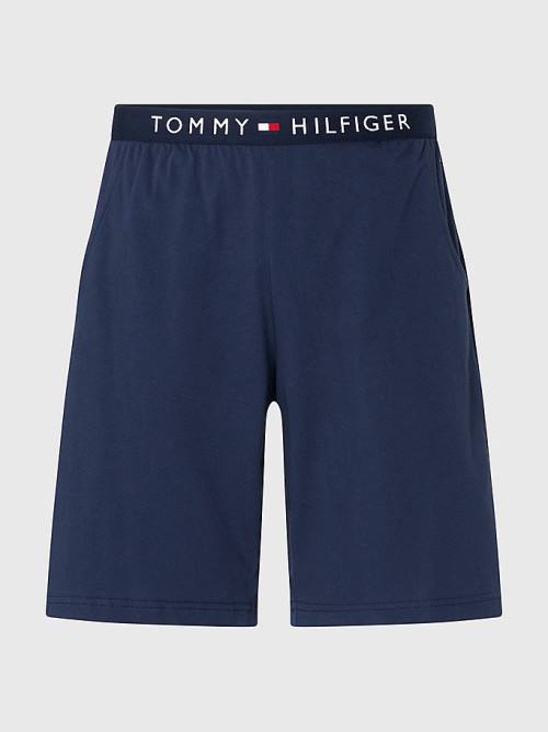 Tommy Hilfiger Original Jersey Logo Shorts Moški Pižama Modra | TH967UPJ