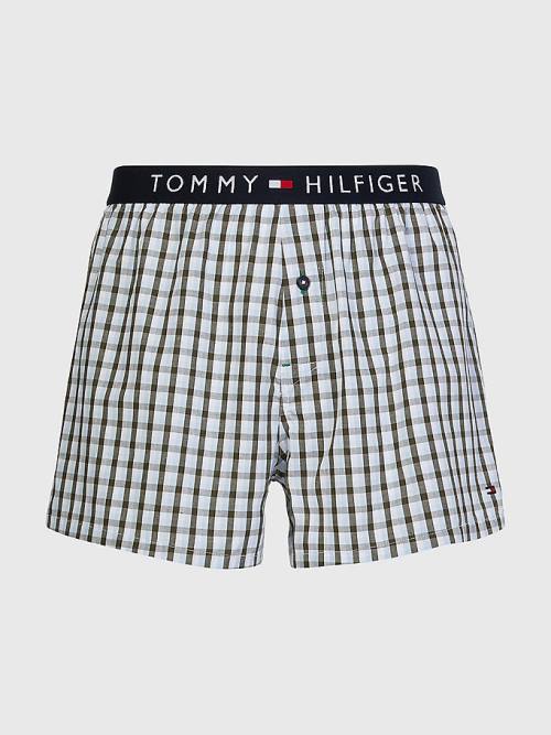 Tommy Hilfiger Original Logo Waistband Print Boxer Shorts Moški Spodnje Perilo Bež | TH480ELC