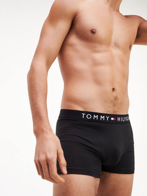 Tommy Hilfiger Original Stretch Logo Waistband Trunks Moški Spodnje Perilo Črna | TH591WRI