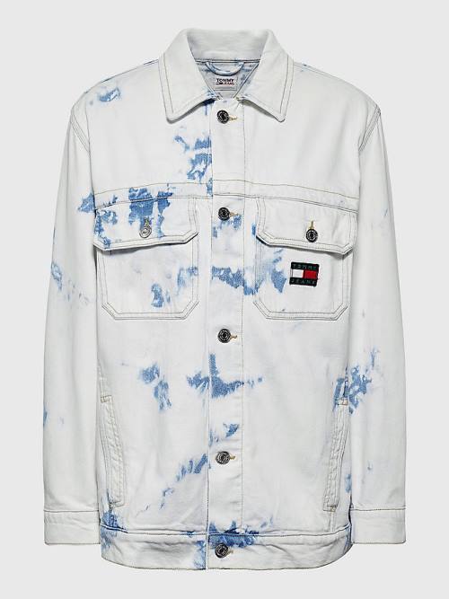 Tommy Hilfiger Oversized Marbled Denim Utility Ženske Jakne Denim | TH056FYC