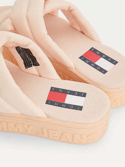 Tommy Hilfiger Padded Strap Flatform Ženske Sandali Roza | TH015SRD