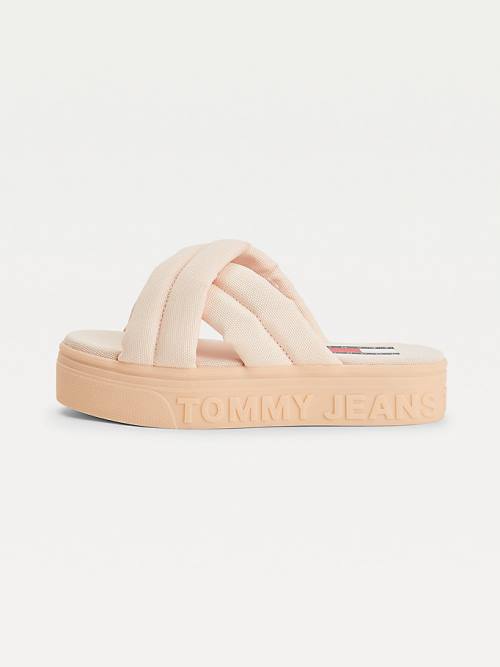 Tommy Hilfiger Padded Strap Flatform Ženske Sandali Roza | TH015SRD